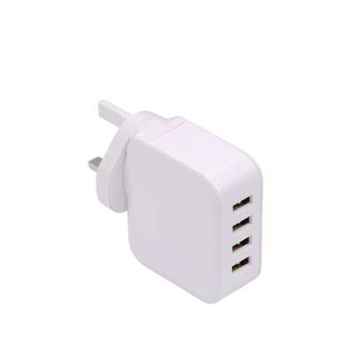 Universal 31w mobile phone charger 4 USB port fast charging wall charger