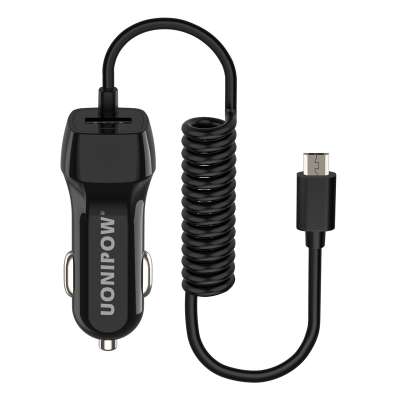 2.4A Single Port USB Car Charger Charging Cable For Samsung Galaxy smartphones and tablets