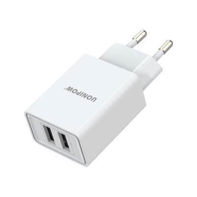 12w wall charger dual USB port fast charging mobile phone charger 5v 2.4a wall charger