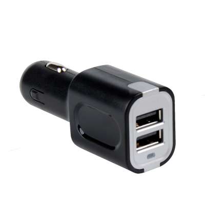 Mobile Phone QC3.0 Car Charger Dual USB Baterry Charger for Car Factory