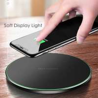 wholesale Qi Wireless charger For iphone x 8plus  portable 10W fast Charging Ultra-thin wireless charger for samsung s9 s8 s10