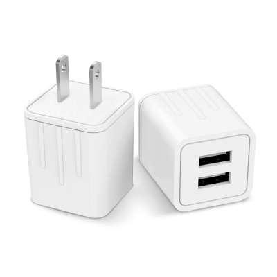 Factory Wholesales Small USA plug 5V 2A Fast Dual usb Wall Charger