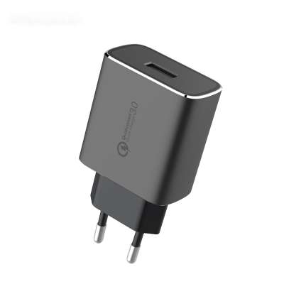 Fast Wall Charger One Port Tablet Metal Phone Charger Adapter  Quick Charge 3.0 Travel Plug