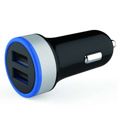 5V 3.4A Mobile Phone Accessories Rapid Fast Dual USB Car Charger with CE ROHS FCC