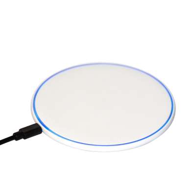 Ultra Slim crystal 5W 10W round wireless charger for Samsung for iphone